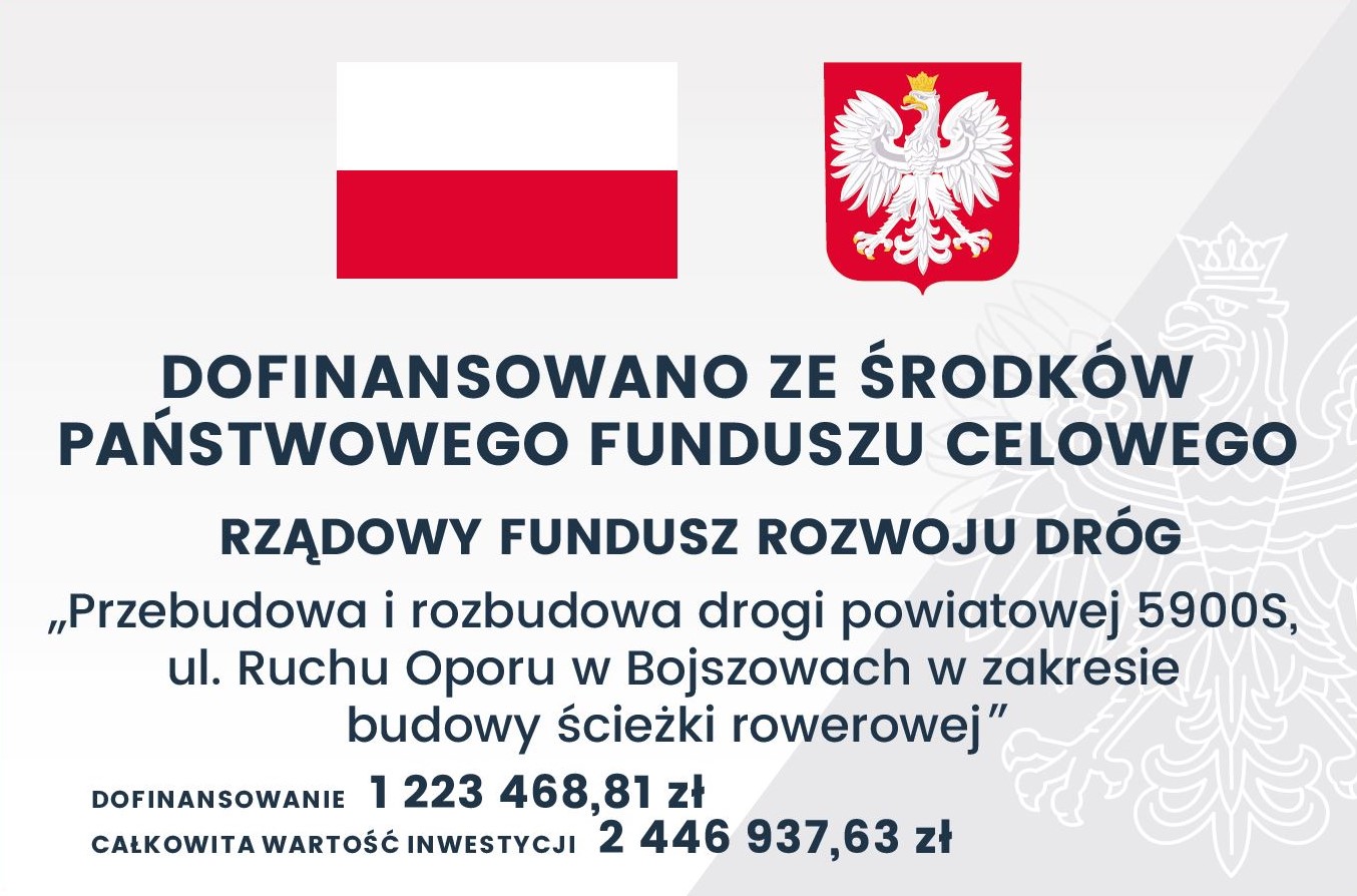 Przebudowa i Rozbudowa drogi powiatowej 5900S, ul. Ruchu Oporu w Bojszowach w zakresie budowy ścieżki rowerowej